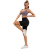 INSPIRE CHIC Women's U Back V-Neck Padded Workout Crop Top with Built in Bra Sports Bras - 4 of 4