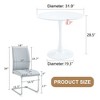 3/5 PCS Round Dining Table Set Modern Dining Set Kitchen Table Set with Upholstered Chairs, White/Black/Gray-Modernluxe - 4 of 4