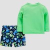 Carter's Just One You® Baby Boys' Long Sleeve Sealife Rash Guard Set - Green/Blue - 2 of 4