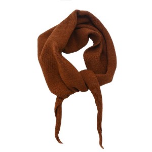 Anna-Kaci Women's Soft Knit Triangle Scarf Wrap Solid Decorative Shawl 43×12.5 Inches - 1 of 2