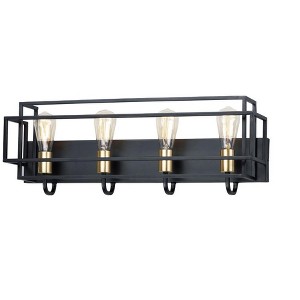 Maxim Lighting Liner 4 - Light Wall Light in  Black/Satin Brass - 1 of 4