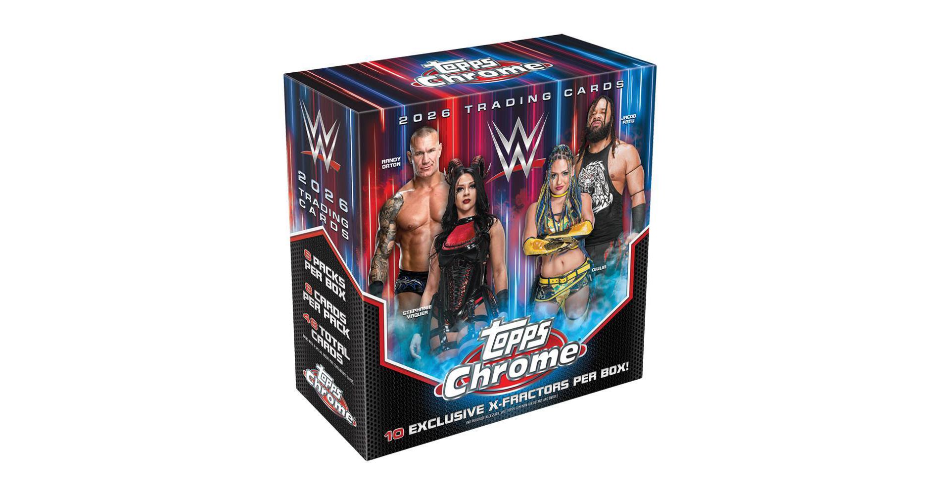 2026 Topps WWE Chrome Wrestling Trading Card Mega Box