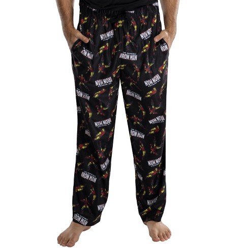 Marvel Men's Iron Man Retro Allover Print Loungewear Pajama Pants