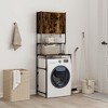 vidaXL Washing Machine Cabinet Smoked Oak 26.8"x19.1"x76.4" - 3 of 4