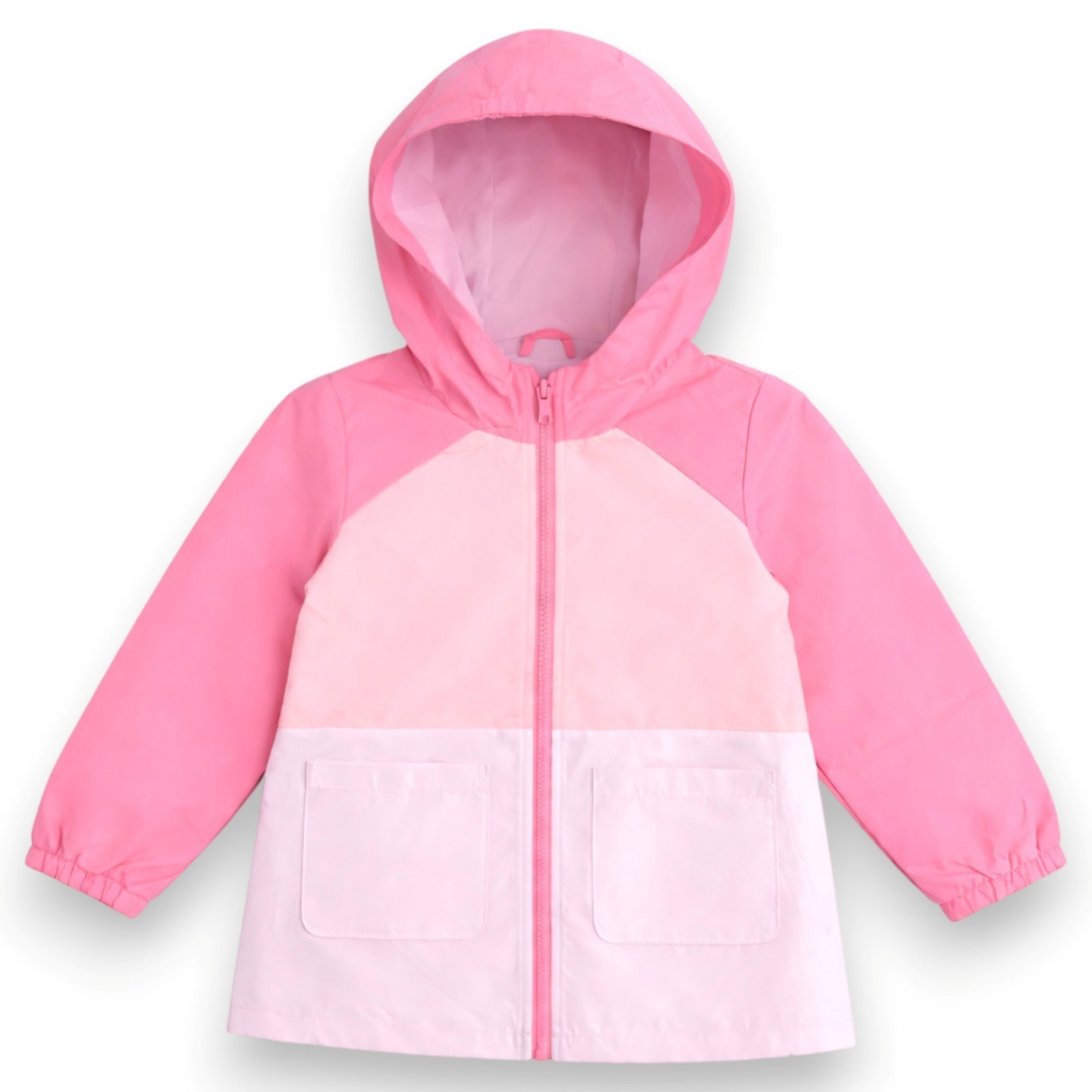 Куртка Carter's Splish-Splash Lightweight Rainslicker Rain Jacket, Pink Colorblock для девочек-малышей, цвет: Розовый — фото 1