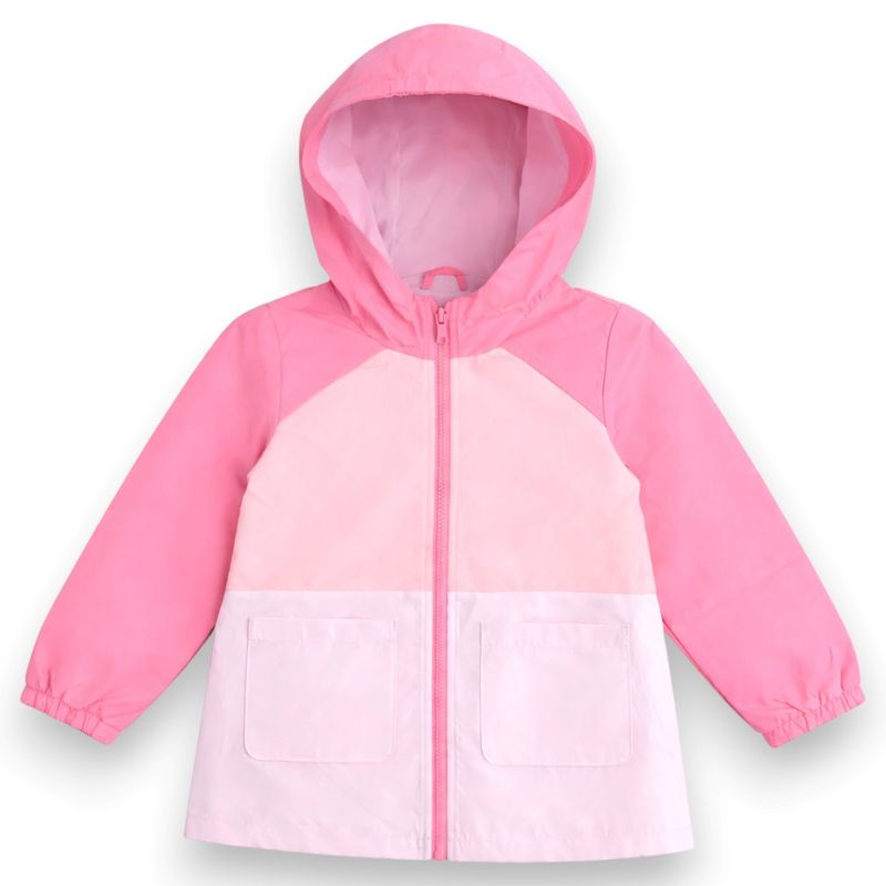 Carter's Toddler Girls' Splish-Splash Lightweight Rainslicker Rain Jacket, Pink Colorblock, 2T
