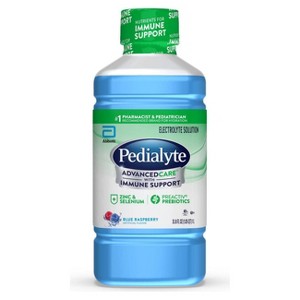 Pedialyte Advanced Care Electrolyte Solution Hydration Drink - Blue Raspberry - 33.8 fl oz - 1 of 4