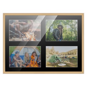 PosterPalooza | Natural Finish Collage Frame - Black Mat, 20 Frame Sizes to Choose From, UV Acrylic - 1 of 4