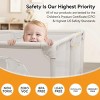 GOTGELIF 79"x63" 4-Panel Baby Playpen Spacious & Secure Foldable Playard - 3 of 4