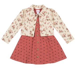 Little Lass Girls 2 Piece Dress & Jacket Set - 1 of 3