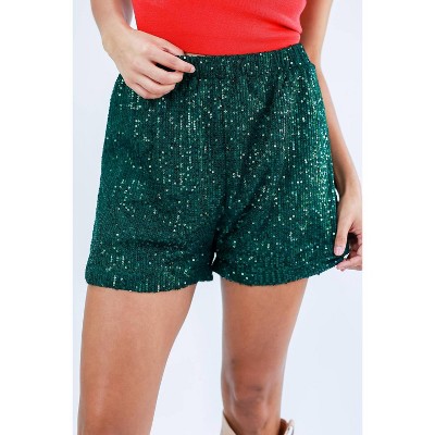 Women's Sparkle Diva Sequin Shorts - entro L