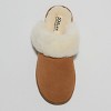 dluxe by dearfoams Women's Shearling Scuff Slippers - Chestnut - image 3 of 4