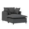 NicBex Couches for Living Room 3pc L-shaped Sectional Sofa Modern Chenille Upholstered Sofa Couch with Movable Ottoman - 4 of 4