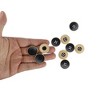 Unique Bargains Women's 4 Holes Flat Button Buttons Black 10 Pcs - 4 of 4
