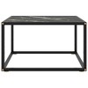 vidaXL Coffee Table Black with Black Marble Glass 23.6 in.x23.6 in.x13.8 in. - 2 of 4
