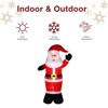 Angel Sar 8ft Inflatable Santa Claus with 4 LED String Lights, Giant Blow Up Garden Decoration for Christmas Yard, Lawn, Party Indoor Outdoor Decor - 4 of 4