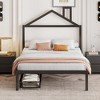 CAVINAS  Platform Bed,Metal Bed Frame with House-Shaped Headboard Design for Bedroom,No Box Spring Needed - 2 of 4