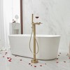 1-Handle Freestanding Floor Mount Roman Tub Faucet Bathtub Filler With Hand Shower and Storage Tray - 2 of 4