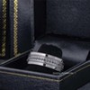 Jewelry Avalanche 8mm Eternity CZ Pipe Cut Gunmetal IP Tungsten Carbide Mens Wedding Band - 4 of 4
