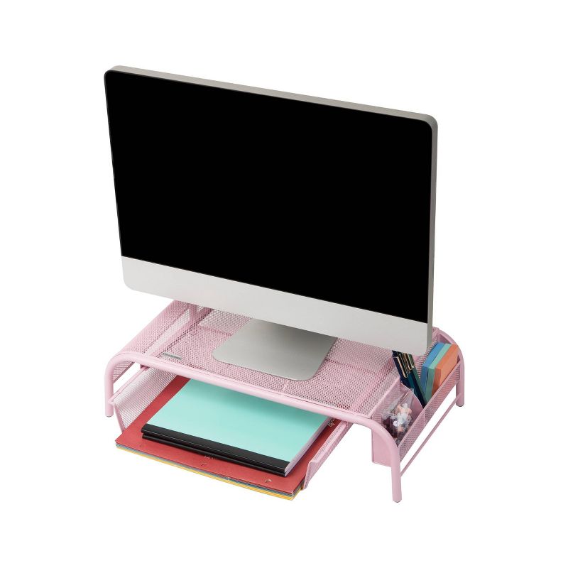 Mind Reader Network Collection Metal Mesh Desktop Stand and Organizer Pink, 3 of 5