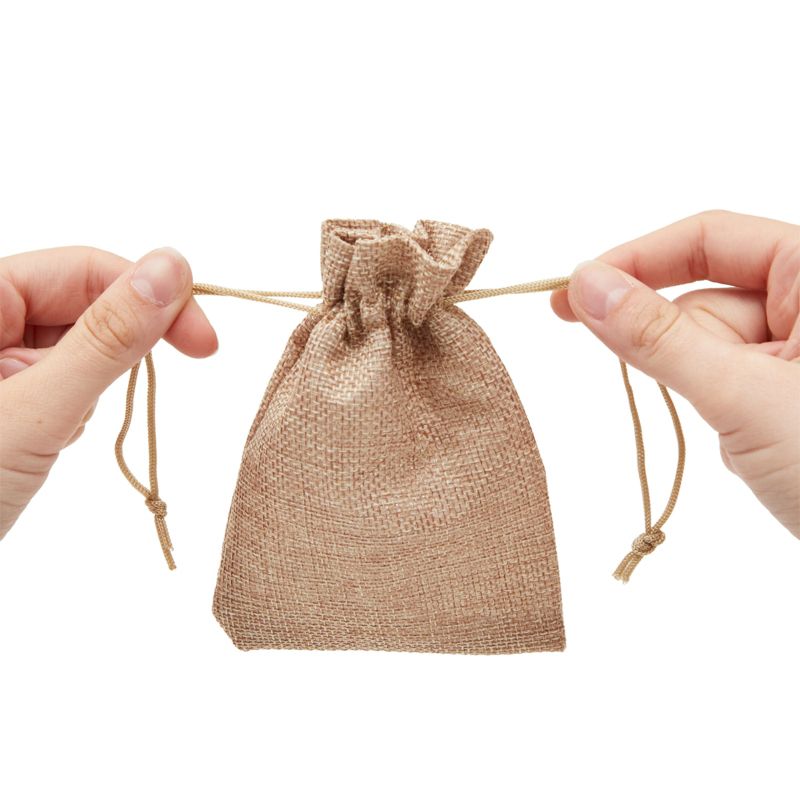 Juvale 100 Pack Burlap Drawstring Bags Jewelry Pouches for Rustic Wedding & Birthday Party Favors, 3.7 x 5.5 in, 3 of 8