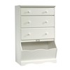 HomeStock Pogo 3 Drawer Chest with Storage Bin Soft White: Vertical Dresser for Bedroom - 2 of 4