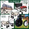 Collapsible Foldable Wagon Cart Beach Wagon Heavy Duty Utility Cart with 3pcs plastic Liner bag /Cover for Camping - 3 of 4