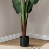 TopComfy Artificial Trees 83in Tall Artificial Palm Tree Indoor Fake Palm Tree Large Palm Tree in Black Pot for Dining Room, Green, 24"*24"*82.75" - 4 of 4