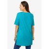 Woman Within Plus Size Perfect Short-Sleeve Boatneck Tunic - 3 of 4