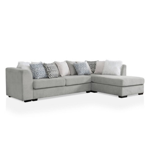 Galory Chenille Sectional Light Gray