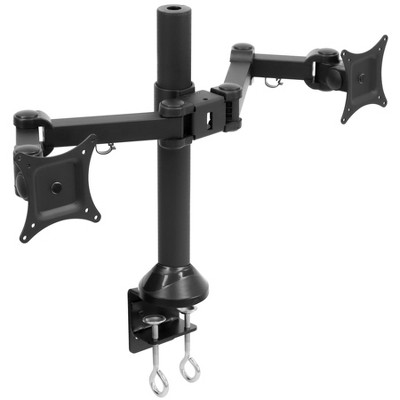 Dual Monitor Aluminum Alloy Desk Mount with C-Clamp Base