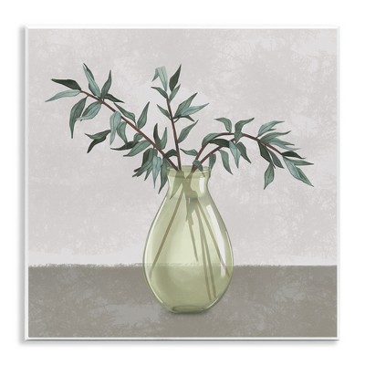 Stupell Industries Vase And Plant Neutral Grey Design, 12" x 12"