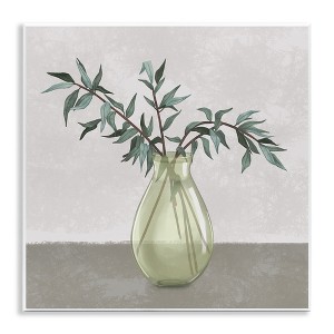 Stupell Industries Vase And Plant Neutral Grey Design, 12" x 12" - 1 of 4