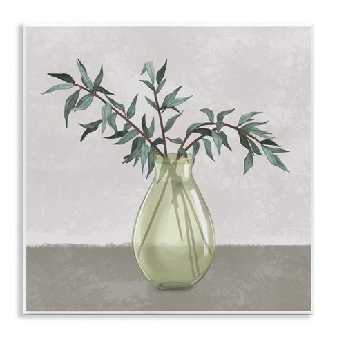 Stupell Industries Vase And Plant Neutral Grey Design, 12" x 12" - image 1 of 4