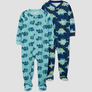 Carter's Just One You® Toddler Boys' 2pk Footed Pajama - 1 of 3