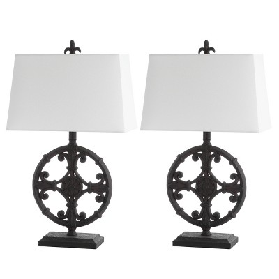 Set of 2 Waylon Table Lamp (Includes LED Light Bulb) Iron - Safavieh