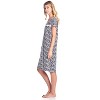 Casual Nights Women's Cotton Short Sleeve Sleep Dress, Nightshirt, Nightgown - 3 of 4