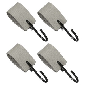Unique Bargains PU Leather Camping Kitchen Bathroom Multi-Purpose Utility S Hooks - 1 of 4