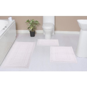 Opulent Collection Cotton Reversible Tufted Set of 3 Bath Rug Set - Home Weavers - 1 of 4