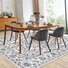 Modern Washable Area Rug for Living Room, Floral Print Floor Rug with Non Slip Backing, Low Pile Stain Resistant Indoor Carpet for Dorm - 2 of 4