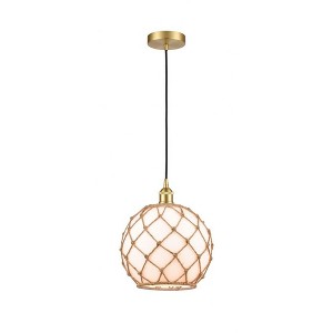 Farmhouse Rope - 1 Light Mini Pendant In Industrial Style-12.75 Inches Tall and 10 Inches Wide - 1 of 1