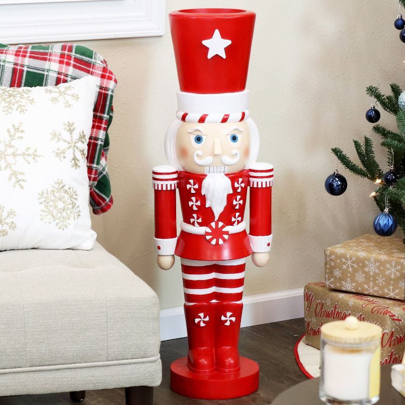Sunnydaze Alfonso the Noble Large Indoor/Outdoor Nutcracker Statue - Red/White - 36", 3 of 13