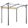 Outsunny Retractable Pergola Canopy, UV Protection & Sun Shade for Garden, Grill, Patio, Backyard - 4 of 4