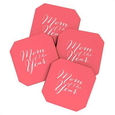 Allyson Johnson Mom of the Year Set of 4 Coasters - Deny Designs