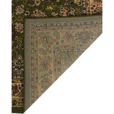 Olive and Ivory Rectangular Synthetic 4' x 6' Area Rug