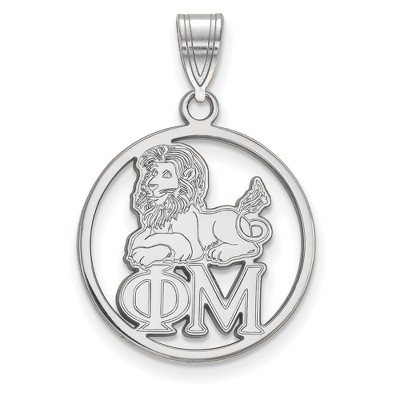 Black Bow Jewelry Sterling Silver Phi Mu Greek Life Small Pendant