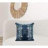 HomeRoots 20" X 20" Blue And Ivory Polyester Abstract Zippered Pillow - 2 of 4