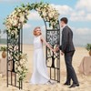 Evergreen Plow & Hearth Tree of Life Garden Arbor 7 Feet | Slim Metal Arch with Iron Trellis for Climbing Plants | Wedding Arbor | Outdoor Patio - 2 of 4
