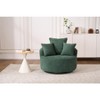 Compact Swivel Sofa Chair with Removable Pillows and Ergonomic Support for Living Room -3irtyhousy - 2 of 4