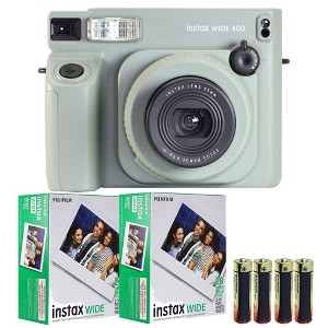 FUJIFILM INSTAX WIDE 400 Instant Film Camera with 2x FUJIFILM INSTAX WIDE 2X10 Film and Panasonic Alkaline 4 "AA" Batteries - 1 of 4